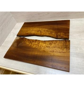 Ясень Печёный 180 гр заготовка на топ Смешанный ААА 22.5х208-225х520 мм (2 шт книжкой)-12