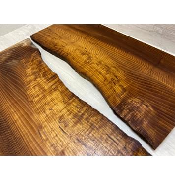 Ясень Печёный 180 гр заготовка на топ Смешанный ААА 22.5х208-225х520 мм (2 шт книжкой)-15