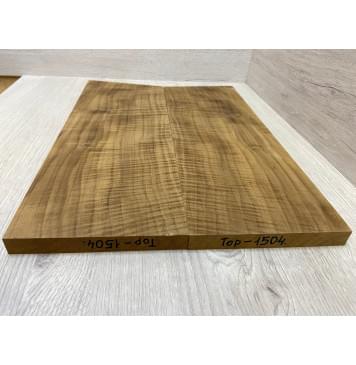 Клён Американский Волнистый Печёный 180гр заготовка на топ Смешанный АА Волна ААА 19.5х165х450-470 мм - 2 шт (книжкой) Уценка-трещина-6