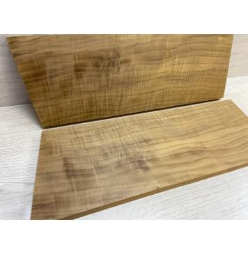 Клён Американский Волнистый Печёный 180гр заготовка на топ Смешанный АА Волна ААА 19.5х165х450-470 мм - 2 шт (книжкой) Уценка-трещина-8