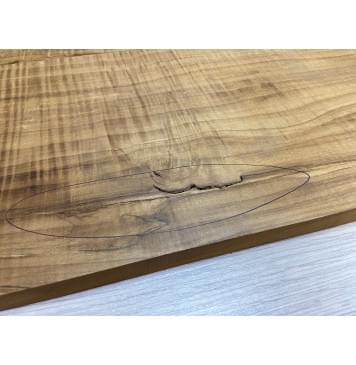 Клён Американский Волнистый Печёный 180гр заготовка на топ Смешанный АА Волна ААА 19.5х165х450-470 мм - 2 шт (книжкой) Уценка-трещина-11