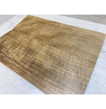 Клён Американский Волнистый Печёный 180гр заготовка на топ Смешанный АА Волна ААА 19.5х165х450-470 мм - 2 шт (книжкой) Уценка-трещина-2