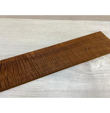 Клён Волнистый Печёный 180 гр заготовка накладки для электрогитары Радиал АА Волна ААА 8.5х87-74х540 мм-9