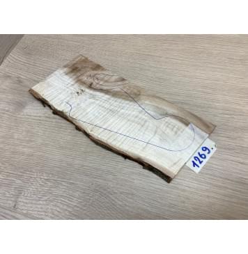 Клён Чёрный Явор, Волнистый заготовка накладки на головку грифа Смешанный АА Волна ААА 6х87-100х245 мм (Уценка-трещины)-8