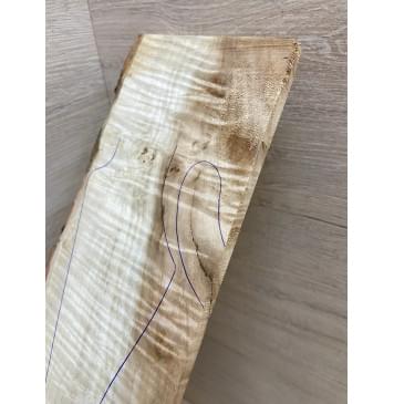 Клён Чёрный Явор, Волнистый заготовка накладки на головку грифа Смешанный АА Волна ААА 6х87-100х245 мм (Уценка-трещины)-6