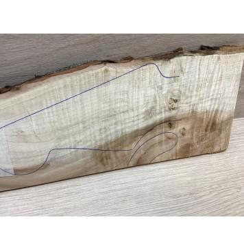 Клён Чёрный Явор, Волнистый заготовка накладки на головку грифа Смешанный АА Волна ААА 6х87-100х245 мм (Уценка-трещины)-4