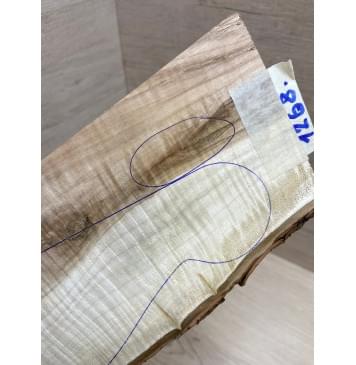 Клён Чёрный Явор, Волнистый заготовка накладки на головку грифа Смешанный АА Волна ААА 5х95-105х245 мм (Уценка-трещины) Клён Чёрный Явор, Волнистый заготовка накладки на головку грифа Смешанный АА Волна ААА 5х95-105х245 мм (Уценка-трещины)-8