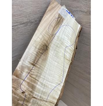 Клён Чёрный Явор, Волнистый заготовка накладки на головку грифа Смешанный АА Волна ААА 5х95-105х245 мм (Уценка-трещины) Клён Чёрный Явор, Волнистый заготовка накладки на головку грифа Смешанный АА Волна ААА 5х95-105х245 мм (Уценка-трещины)-7