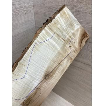 Клён Чёрный Явор, Волнистый заготовка накладки на головку грифа Смешанный АА Волна ААА 5х95-105х245 мм (Уценка-трещины) Клён Чёрный Явор, Волнистый заготовка накладки на головку грифа Смешанный АА Волна ААА 5х95-105х245 мм (Уценка-трещины)-6