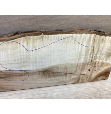 Клён Чёрный Явор, Волнистый заготовка накладки на головку грифа Смешанный АА Волна ААА 5х95-105х245 мм (Уценка-трещины) Клён Чёрный Явор, Волнистый заготовка накладки на головку грифа Смешанный АА Волна ААА 5х95-105х245 мм (Уценка-трещины)-2