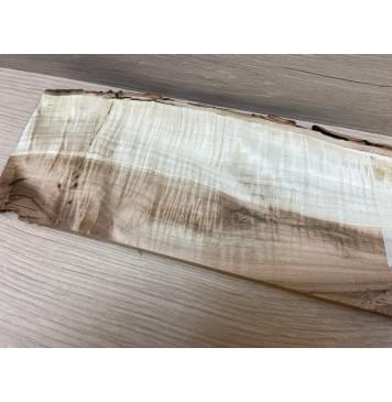 Клён Чёрный Явор, Волнистый заготовка накладки на головку грифа Смешанный АА Волна ААА 5х95-105х245 мм (Уценка-трещины) Клён Чёрный Явор, Волнистый заготовка накладки на головку грифа Смешанный АА Волна ААА 5х95-105х245 мм (Уценка-трещины)-1