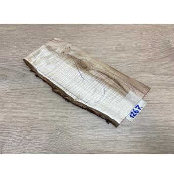 Клён Чёрный Явор, Волнистый заготовка накладки на головку грифа Смешанный АА Волна ААА 5х93-103х245 мм (Уценка-трещины)-10