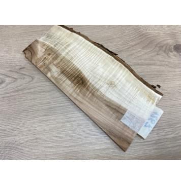 Клён Чёрный Явор, Волнистый заготовка накладки на головку грифа Смешанный АА Волна ААА 5х93-103х245 мм (Уценка-трещины)-7