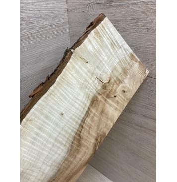 Клён Чёрный Явор, Волнистый заготовка накладки на головку грифа Смешанный АА Волна ААА 5.5х90-102х245 мм (Уценка-трещины)-6