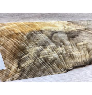 Тополь Болотный Волнистый заготовка накладки на головку грифа Смешанный ААА Волна ААА 5х95-115х230 мм-0