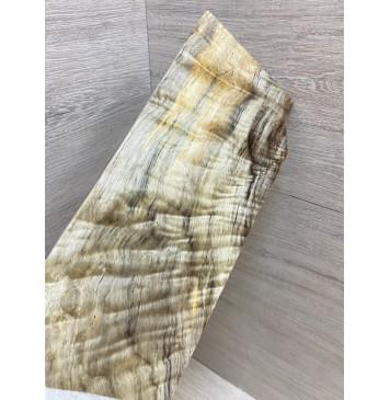 Тополь Болотный Волнистый заготовка накладки на головку грифа Смешанный ААА Волна ААА 6х107х250 мм-0