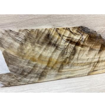 Тополь Болотный Волнистый заготовка накладки на головку грифа Смешанный ААА Волна ААА 6х60-107х255 мм (Уценка-трещина)-6