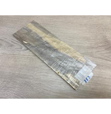 Тополь Болотный Волнистый заготовка накладки на головку грифа Смешанный ААА Волна АА 6х95-100х280 мм-4