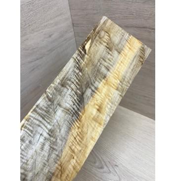 Тополь Болотный Волнистый заготовка накладки на головку грифа Смешанный ААА Волна АА 6х95-100х280 мм-8