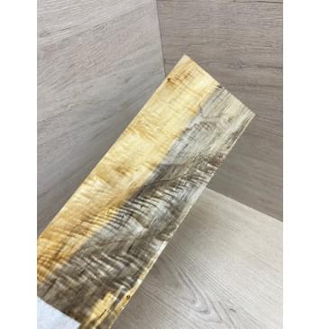 Тополь Болотный Волнистый заготовка накладки на головку грифа Смешанный ААА Волна АА 6х95-100х280 мм-0