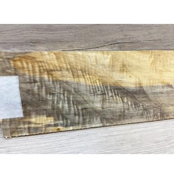 Тополь Болотный Волнистый заготовка накладки на головку грифа Смешанный ААА Волна АА 6х95-100х280 мм-6