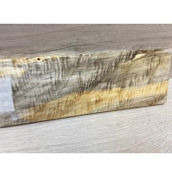 Тополь Болотный Волнистый заготовка накладки на головку грифа Смешанный ААА Волна АА 6х95-100х280 мм-5