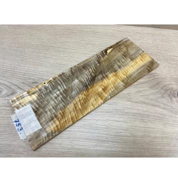 Тополь Болотный Волнистый заготовка накладки на головку грифа Смешанный ААА Волна АА 6х95-100х280 мм-2