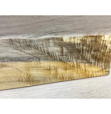 Тополь Болотный Волнистый заготовка накладки на головку грифа Смешанный ААА Волна АА 6.5х95-100х280 мм-3