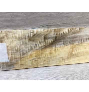 Тополь Болотный Волнистый заготовка накладки на головку грифа Смешанный ААА Волна АА 5х100х280 мм-7