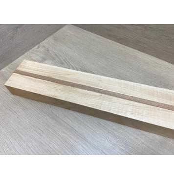 Ольха Волнистая/Сапели заготовка для переклеенного грифа электрогитары Радиал АА 50х(46-13-46)х695 мм - из 3х частей-5