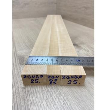 Ольха Волнистая заготовка грифа безголовой гитары Радиал АА Волна АА 25х(39-22-39)х645 мм - из 3х частей-7