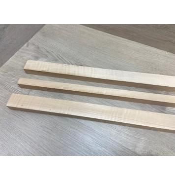 Ольха Волнистая заготовка грифа безголовой гитары Радиал АА Волна АА 25х(39-22-39)х645 мм - из 3х частей-3