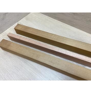 Клён Печёный 180гр/Махагон заготовка для переклеенного грифа электрогитары Радиал АА 50х(45-21-45)х730 мм - из 3х частей-2