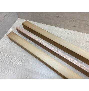 Клён Печёный 180гр/Махагон заготовка для переклеенного грифа электрогитары Радиал АА 50х(45-21-45)х730 мм - из 3х частей-5