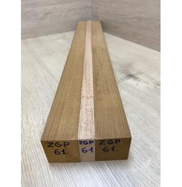 Клён Печёный 180гр/Махагон заготовка для переклеенного грифа электрогитары Радиал АА 50х(45-21-45)х730 мм - из 3х частей-6