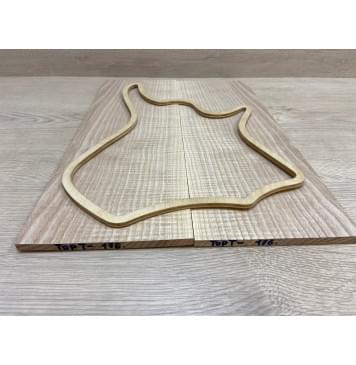 Ясень Белый Волнистый заготовка на топ для Тревел гитары Радиал АА Волна АА 6.8х146х420 мм - 2 шт. (книжкой)-8