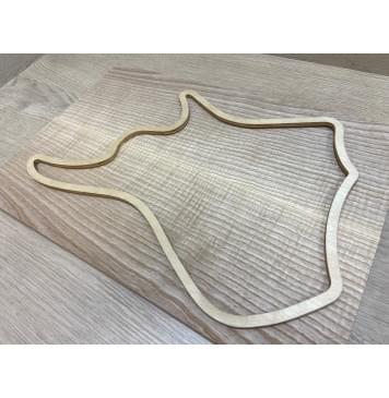 Ясень Белый Волнистый заготовка на топ для Тревел гитары Радиал АА Волна АА 6.8х146х420 мм - 2 шт. (книжкой)-5