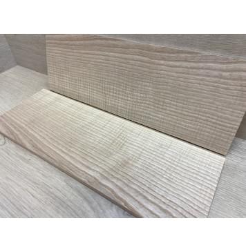 Ясень Белый Волнистый заготовка на топ для Тревел гитары Радиал АА Волна АА 6.8х146х420 мм - 2 шт. (книжкой)-1