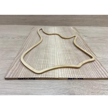 Ясень Белый Волнистый заготовка на топ для Тревел гитары Радиал АА Волна АА 7.5х145х425 мм - 2 шт. (книжкой)-7