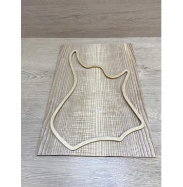 Ясень Белый Волнистый заготовка на топ для Тревел гитары Радиал АА Волна АА 7.5х145х425 мм - 2 шт. (книжкой)-6