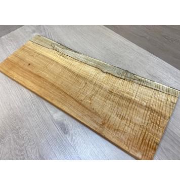 Клён Американский Spalted Волнистый заготовка на топ Смешанный АА Волна ААА 23х200-210х555 мм (1 шт под распил) Уценка-гнилостные поражения древесины,под стабилизацию или работу с порозаполнителями-13