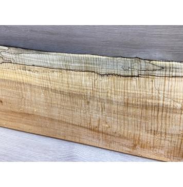 Клён Американский Spalted Волнистый заготовка на топ Смешанный АА Волна ААА 23х200-210х555 мм (1 шт под распил) Уценка-гнилостные поражения древесины,под стабилизацию или работу с порозаполнителями-10