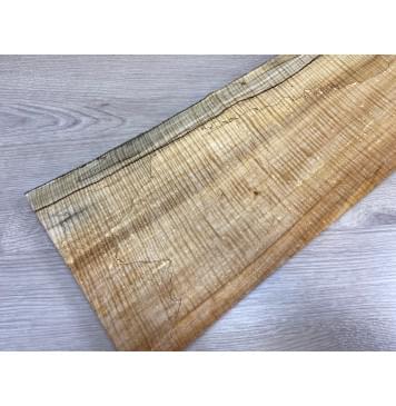 Клён Американский Spalted Волнистый заготовка на топ Смешанный АА Волна ААА 23х200-210х555 мм (1 шт под распил) Уценка-гнилостные поражения древесины,под стабилизацию или работу с порозаполнителями-7