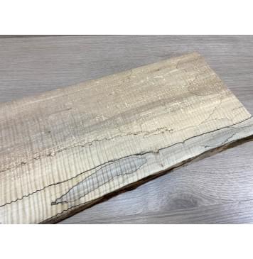 Клён Американский Spalted Волнистый заготовка на топ Смешанный АА Волна ААА 23х197-205х555 мм (1 шт под распил) Уценка-гнилостные поражения древесины,под стабилизацию или работу с порозаполнителями-14