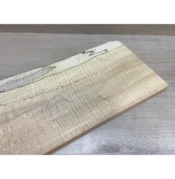 Клён Американский Spalted Волнистый заготовка на топ Смешанный АА Волна ААА 23х197-205х555 мм (1 шт под распил) Уценка-гнилостные поражения древесины,под стабилизацию или работу с порозаполнителями-12