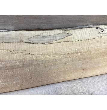 Клён Американский Spalted Волнистый заготовка на топ Смешанный АА Волна ААА 23х197-205х555 мм (1 шт под распил) Уценка-гнилостные поражения древесины,под стабилизацию или работу с порозаполнителями-10