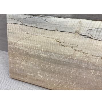Клён Американский Spalted Волнистый заготовка на топ Смешанный АА Волна ААА 23х197-205х555 мм (1 шт под распил) Уценка-гнилостные поражения древесины,под стабилизацию или работу с порозаполнителями-9