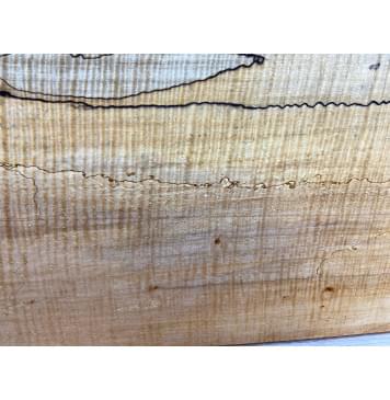 Клён Американский Spalted Волнистый заготовка на топ Смешанный АА Волна ААА 23х197-205х555 мм (1 шт под распил) Уценка-гнилостные поражения древесины,под стабилизацию или работу с порозаполнителями-2