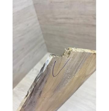 Тополь Болотный Волнистый заготовка накладки на головку грифа Смешанный АА Волна АА 6х120х260 мм-3