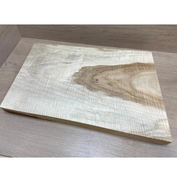 Клён Чёрный Явор, Волнистый заготовка корпуса Тангент АА Волна ААА 48х330-380х550 мм (Массив)-12